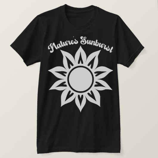 Natuur Starburst Zonnebloem T-shirt (Design voorkant)
