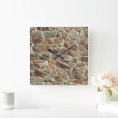 Natuur stenen rockpatroonvergrendelingen vierkante klok (Huis)