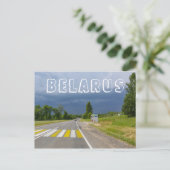 Natuur Stormy Landscape Scenery Road Belarus Briefkaart (Staand voorkant)