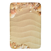 Natuur strand en schalen textuur badmat (Voorkant Verticaal)
