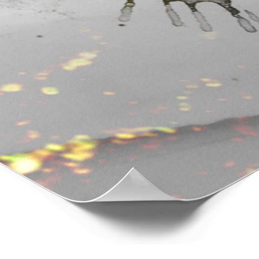 *~* Natuur Stream AP49 MOOSE Artsy Forest Glitter Poster (Hoek)