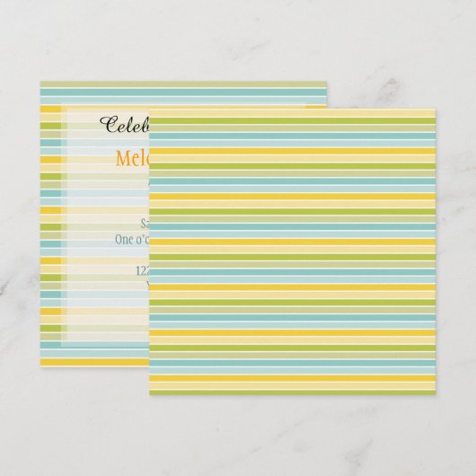 Natuur strepen kaart (Voorkant / Achterkant)