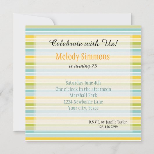 Natuur strepen kaart (Achterkant)