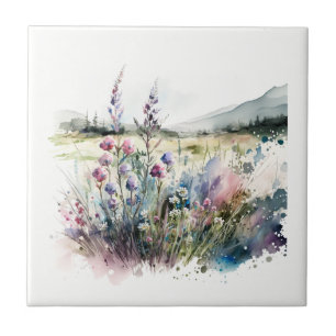Natuur Style Field Flowers keramische Tegel Tegeltje