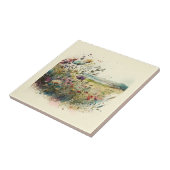 Natuur Style Field Flowers keramische Tegel Tegeltje (Zijkant)