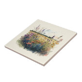 Natuur Style Field Flowers keramische Tegel Tegeltje (Zijkant)