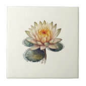 Natuur Style Water Lily Ceramic Tegel Tegeltje (Voorkant)
