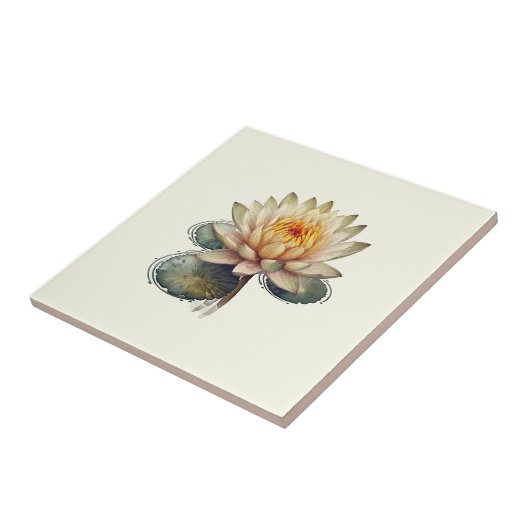 Natuur Style Water Lily Ceramic Tegel Tegeltje (Zijkant)