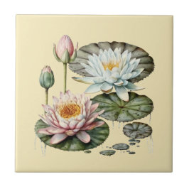 Natuur Style Water Lily Ceramic Tegel Tegeltje