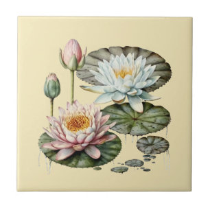 Natuur Style Water Lily Ceramic Tegel Tegeltje