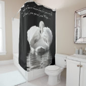 Natuur-swan-foto Douchegordijn (In situ)