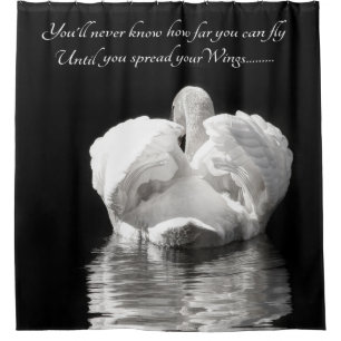 Natuur-swan-foto Douchegordijn