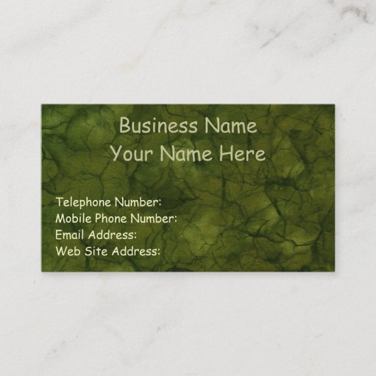 NATUUR TEXTURES Green Business & Profile Cards Visitekaartje (Voorkant)