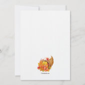 Natuur Thanksgiving Kaart (Achterkant)