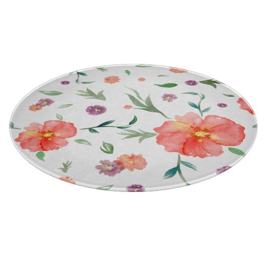 Natuur-Thema Bloemensnijplank - Cadeau voor haar Snijplank (Hoek)