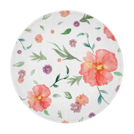 Natuur-Thema Bloemensnijplank - Cadeau voor haar Snijplank (Voorkant)