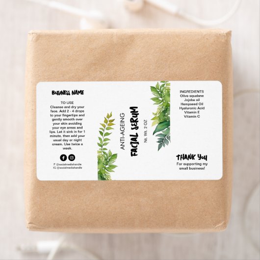 Natuur thema druppelflesetiketten etiket (Insitu)