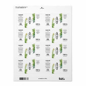 Natuur thema druppelflesetiketten etiket (Full Sheet)