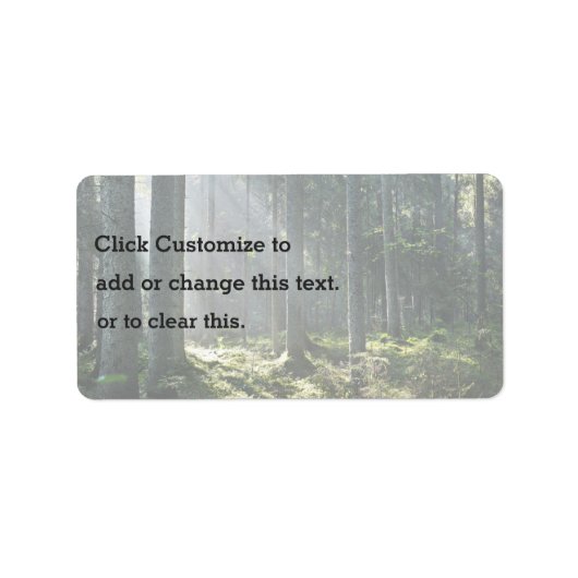 Natuur thema etiket (Voorkant)