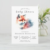 Natuur Thema Fox Baby shower Kaart (Staand voorkant)