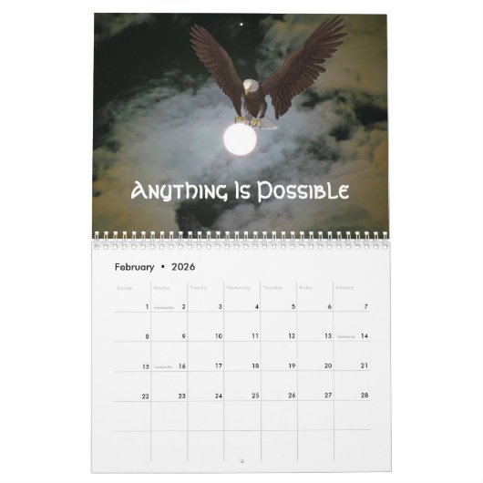 Natuur thema Inspirerend offertes Kalender (Feb 2026)