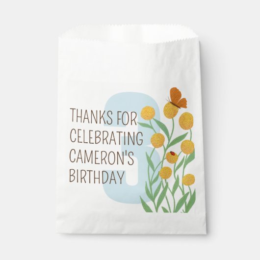 Natuur Thema Kinderen Verjaardag Bedankzakje (Voorkant)