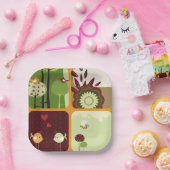 Natuur thema papieren bordje (Feest)