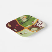 Natuur thema papieren bordje (Gebogen)