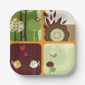 Natuur thema papieren bordje (Voorkant)