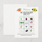 Natuur Thema Schatzoekersspel Gamekaart Kaart (Voorkant / Achterkant)