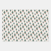 Natuur Thema Waterverf Kerstboom Patroon Inpakpapier Vel (Voorkant 2)