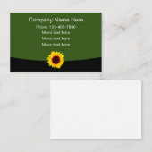 Natuur thema Zonnebloemontwerp Visitekaartje (Voorkant / Achterkant)