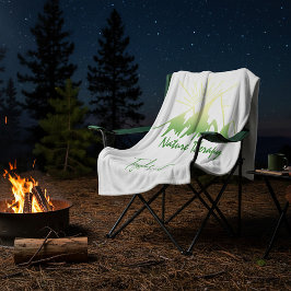 Natuur therapie Familie camping gepersonaliseerd Fleece Deken