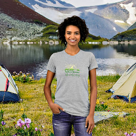 Natuur therapie Familie camping gepersonaliseerd T-shirt