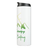 Natuur therapie Familie camping gepersonaliseerd Thermosbeker (Geroteerd rechts)