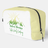 Natuur therapie Familie camping gepersonaliseerd Toilettasje (Rechterhoek)