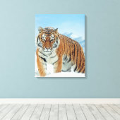 Natuur Tiger Winter Snow Mountains Canvas Afdruk (Insitu (Houten vloer))