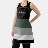 Natuur-Toned Black en Sage Schort (Insitu)