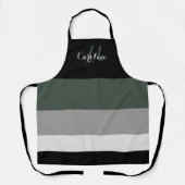 Natuur-Toned Black en Sage Schort (Voorkant)