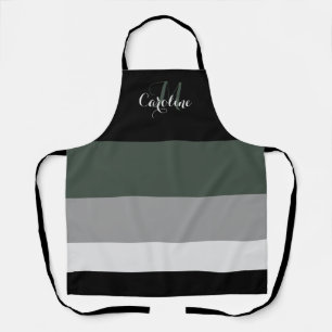 Natuur-Toned Black en Sage Schort