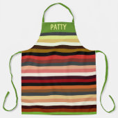 Natuur Tonen Stripe Custom Schort (Voorkant)