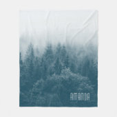 Natuur Topjes bosbomen Fleece Deken (Voorkant)