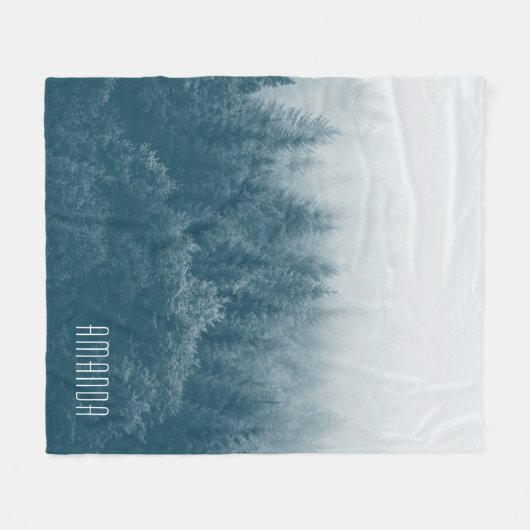 Natuur Topjes bosbomen Fleece Deken (Voorkant (Horizontaal))