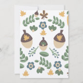 Natuur Trail Bossen Acorn Birthday Rustic Greenery Kaart (Achterkant)