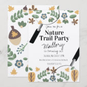 Natuur Trail Bossen Acorn Birthday Rustic Greenery Kaart (Voorkant / Achterkant)