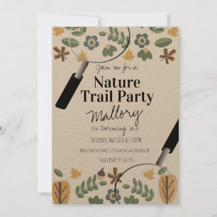 Natuur Trail Bossen Acorn Birthday Rustic Greenery Kaart