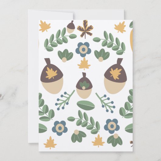 Natuur Trail Bossen Acorn Birthday Rustic Kaart (Achterkant)