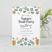 Natuur Trail Bossen Acorn Birthday Rustic Kaart (Staand voorkant)