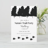 Natuur Trail Bossen Adventure Birthday Party Kaart (Staand voorkant)