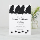 Natuur Trail Bossen Adventure Birthday Party Rusti Kaart (Staand voorkant)